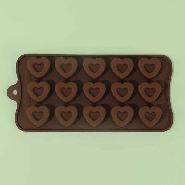 15 hole Love Chocolate Baking Silicone Mold BPA free Heart shaped Soft Candy Jelly Pudding Cake Pastry Making Tool M250106