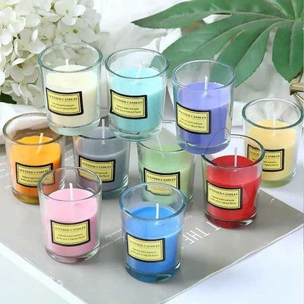 Plant wax candles gift boxes soybean candles glasses candles indoor smoke-free hotel perfume M250106