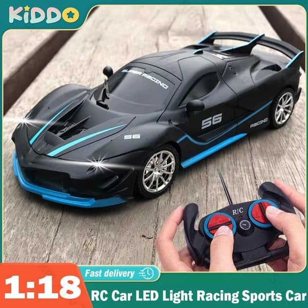 1/18 RC car LED lights wireless remote control sports racing high-speed driving car drifting boys and girls toys childrens gifts W250106