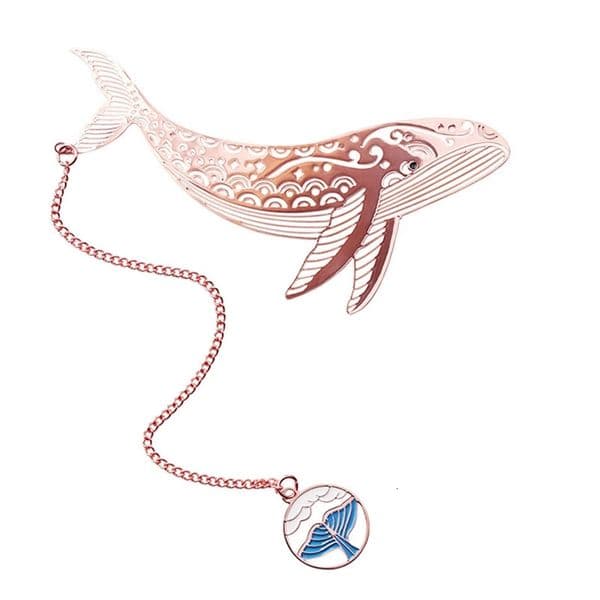 Metal Whale Bookmark Birthday Gift For Reader Book Lover Bookworm Brass Bookmark Mothers Day Christmas Gift 250107BJ