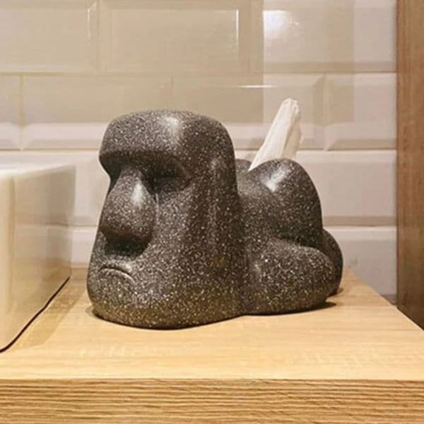 Creative Moai Tissue Box Cover Tissue Holder Napkin Case Table Household Paper Box For Kitchen Bathroom Bedroom Home Decor 250106