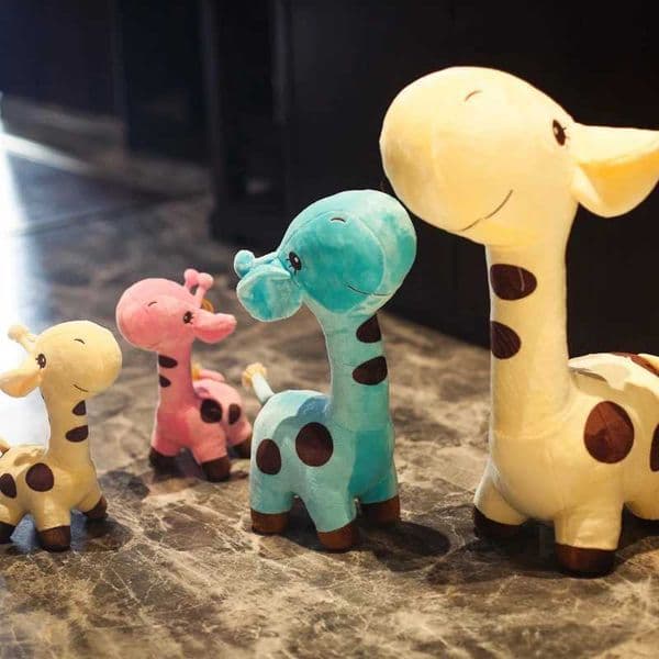 18cm/25cm Cute Giraffe Plush Toy Pendant Soft Deer Stuffed Animal Doll Baby Childrens Toy Christmas Colorful Gift W250107