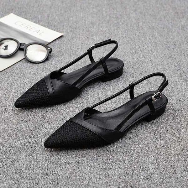 Wens Summer Sandals hot Elegant Casual For Wen Trend 2024 Cfortable Barefoot Black Outdoor Low H Pointed Toe Shoes Z250107
