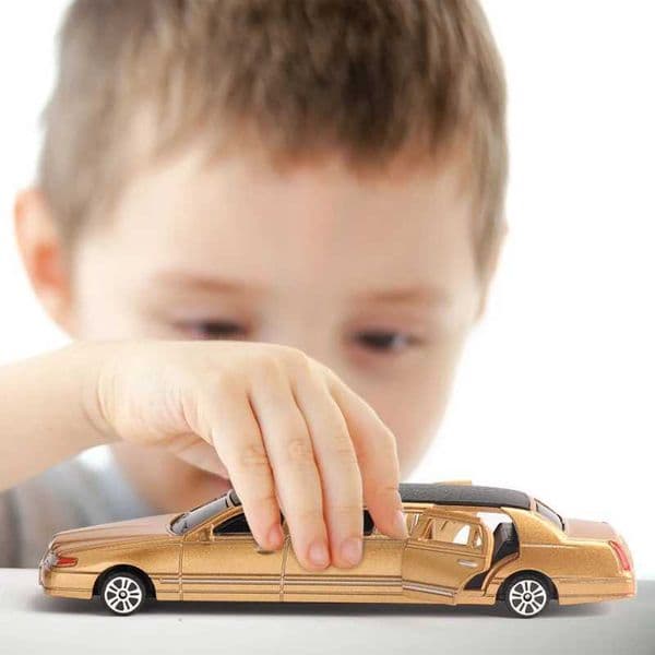 Alloy Model Childrens Toy Elastic Car Lincoln Die Casting Alloy Car Model Childrens Series Toy Birthday Gift W250106