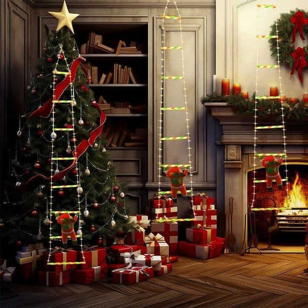 Christmas Santa Claus Climbing Lamp Festival Atmosphere Decorative Tree Hanging Pendant