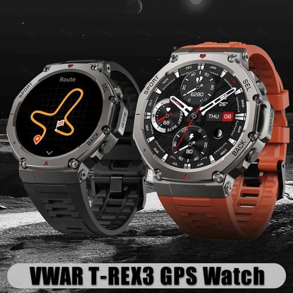 VWAR TRex 3 GPS Smart Watch 5 ATM Waterproof Builtin Dualband GNSS Compass Military Sport Smartwatch Men 2025 New forXJ250903