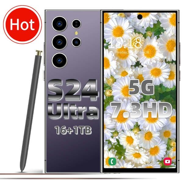 S24 Ultra Android Smartphone - 5G, 7.3 Inch High Definition Display, Unlocked, Huge Storage Capacity, Dual Rear Cameras