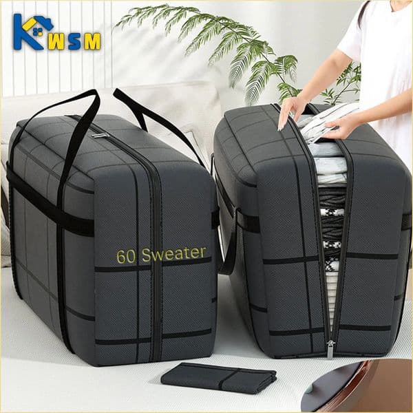 1-4Pcs Large Capacity Clothes Quilt Storage Bag Thickened Moving Storage Bag Portable Handheld Dustproof Luggage Bag 250107BJ