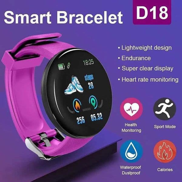 D18 2023 New Men Smart Watch Real-time Activity Tracker Heart Rate Monitor Sports Women Smart Watch Men Clock For Android IOSXJ250108