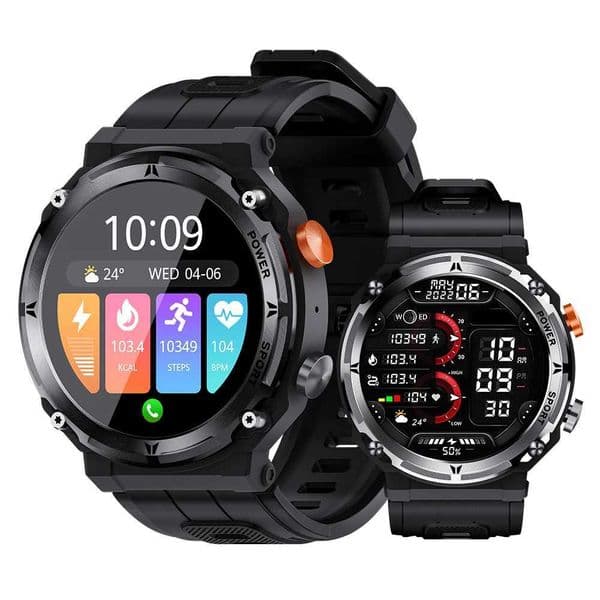 Outdoor Military Smartwatch etooth Call Fitness Sports 3ATM Waterproof Smart Watch for Men Women Android Phones 2025XJ250705