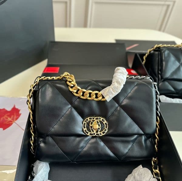Designer Bag Women's Luxury Bag Diagonal Straddle Bag Single Shoulder Bag Gold Buckle Chain Flip Leather Handbag Designer Medium Black Wallet Handbag