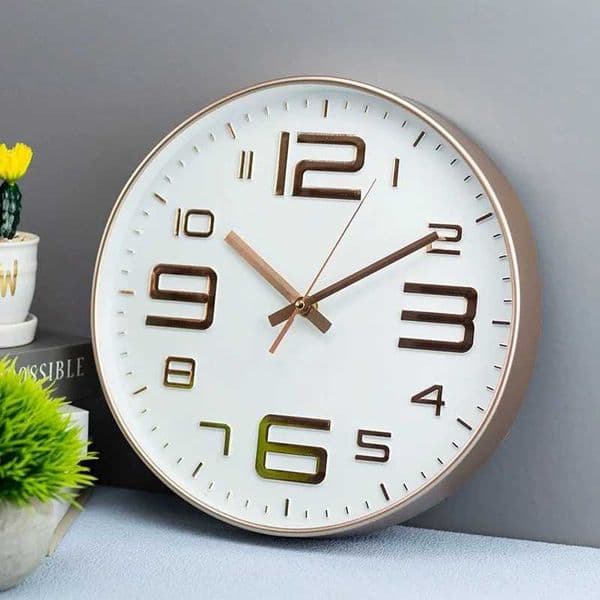 Modern design wall mounted clock easy to read bedroom living room send friends silent and tick free wall mounted clock W250107
