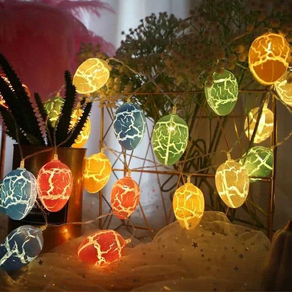 1.5m 10led Easter Colorful Crack Eggs Led Light String Egg Easter Parti 2025 Spring Festival Happy Easter Day Decor For HomeXJ250107