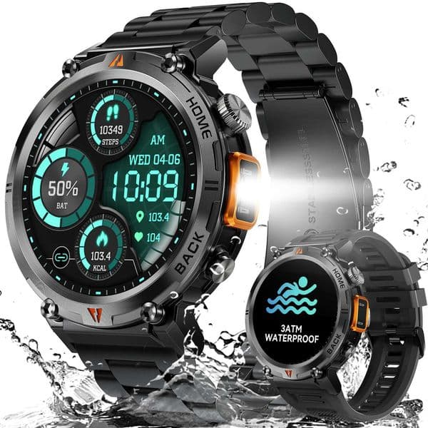 LaNikar KE3 etooth Call Smart Watch Men Full Touch Sn Health Monitor With steel ring Men SmartWatch For IOS AndroidXJ250108