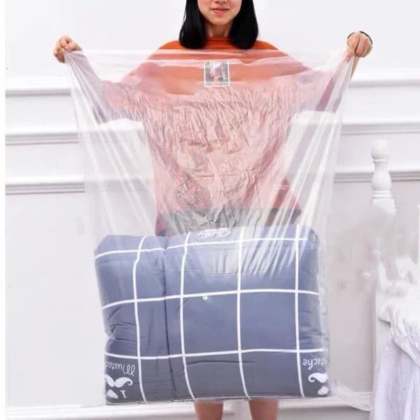 10 Pc Transparent Plastic Clothes Quilt Storage Bag Large-capacity Home Debris Dust-proof Storage Bag Moving Luggage Packing Bag 250107