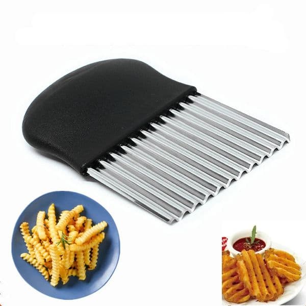 Potato Chip French Stainless Steel Vegetable Fruit Crinkle Wavy Dough Kitchen Gadget Knife Cutter Chopper French Fry Maker Tools