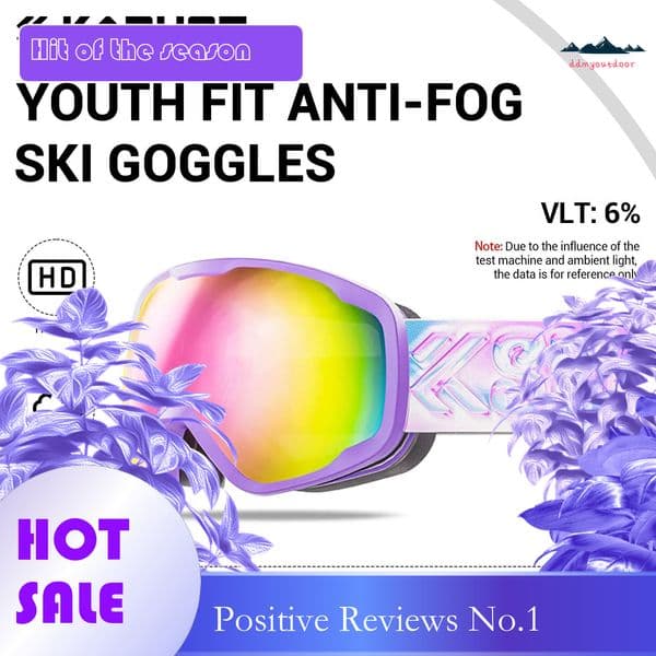 Ddmyoutdoor China Domestic Teenager Kids Ski Winter Outdoor Sports Anti Fog Snowboard Goggles Double UV Child Skiing Mask Glasses New