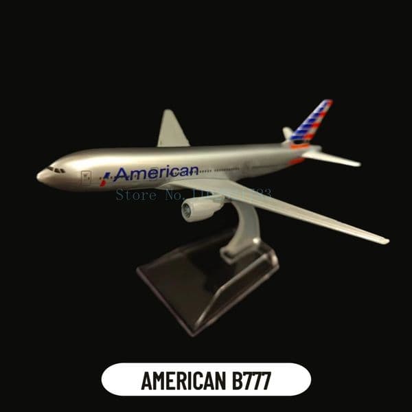 1 400 American B777 Metal Replica 16cm Scale Boeing AIrbus Aircraft Model - A Stunning Miniature for Aviation Enthusiasts 250109