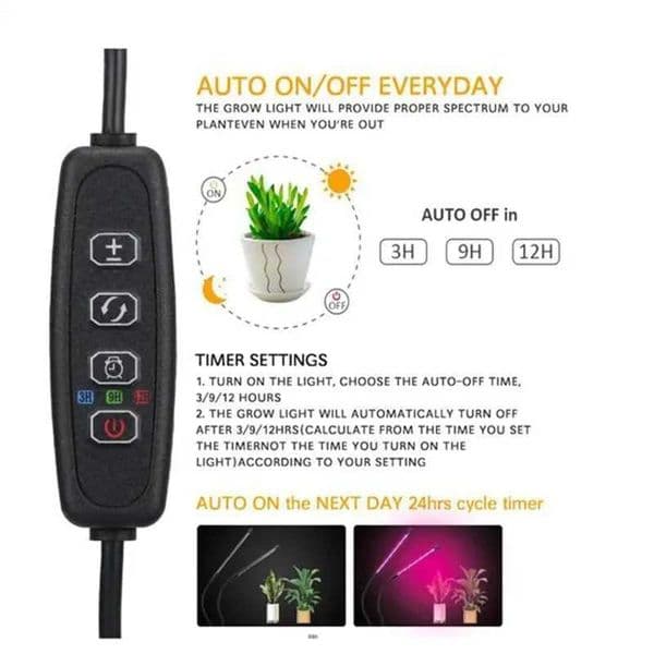 New Arrival USB Plant Growth Light 1-4 Head Full Spectrum LED Growth Light with Timer Dimmable Plant Succulence Light Z25019
