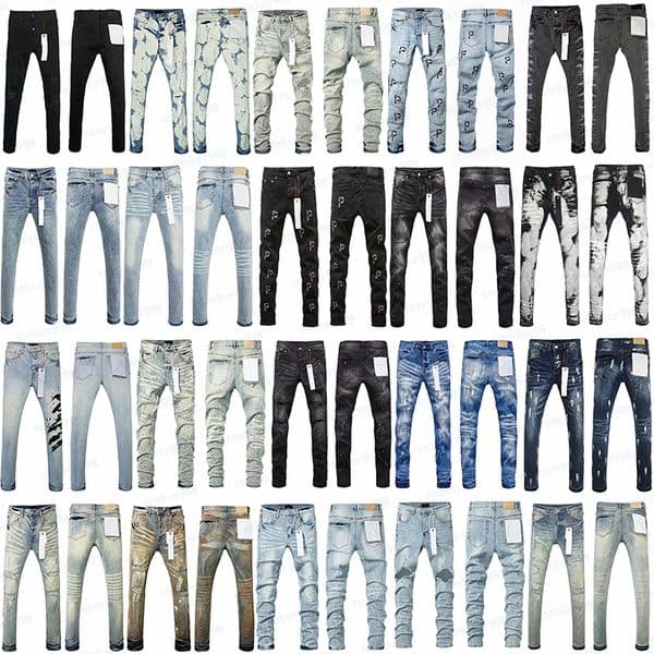 designer jeans for men denim pants purples ripped motorcycle trousers man slim fit jeans streetwear fashion shorts hip hop jeans multicolour mens pants big size 29-40