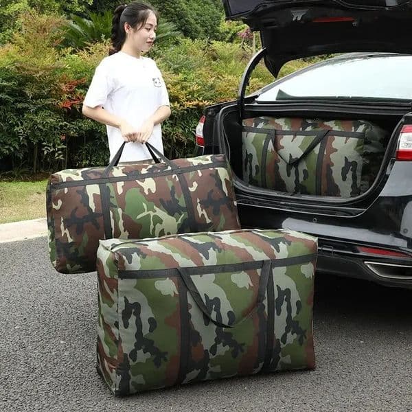1PC Large Capacity Oxford Cloth Handbag for Moving and Packing Waterproof and Wear-resistant Student Clothing Storage Bag 250107