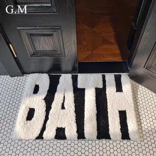 Ins Style Non-Slip Bathroom Mats Fluffy Soft Floor Carpet Highly Absorbent Rugs for Bathtub Tufted Shower Rug Entrance Door Mat 250106