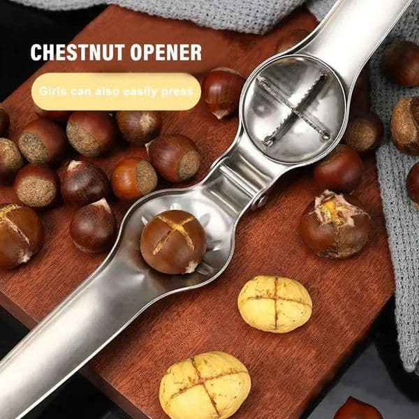 2 In 1 Stainless Steel Quick Chestnut Opener Clip Walnut Pliers Cutter Nut Cracker Kitchen Gadgets Tool Accessories 250107
