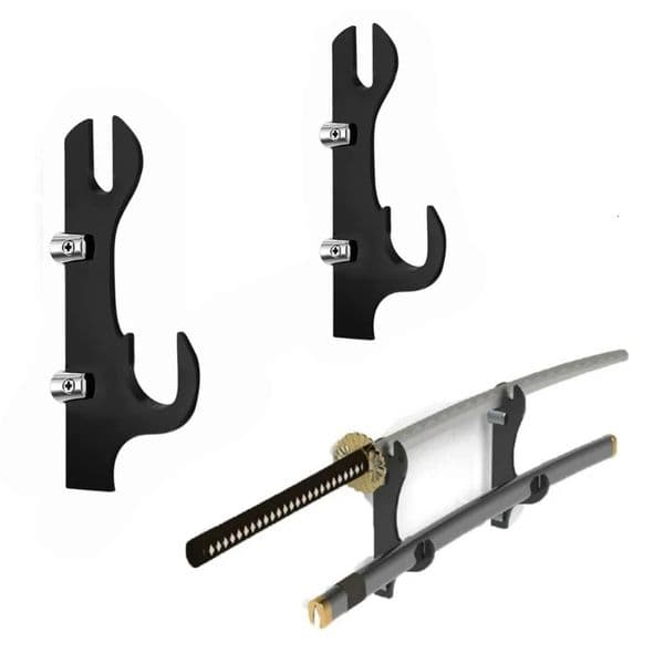 Wall Mounted Katana Hanger Holder Hangers Samurai Swords Storage Rack for Home Bedroom Living Room Decoration Display 250107