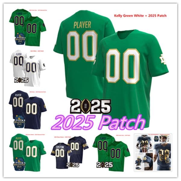 Riley Leonard 2025 Patch Notre Dame Fighting Irish Football Jersey Steve Angeli Jadarian Price Jaden Greathouse Jeremiyah Love Beaux Collins RJ Oben ND Jerseys