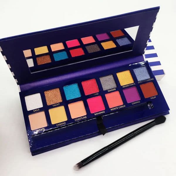 Brand High Quality Makeup Riviera 14 Color Eyeshadow Palette With Brush Beauty Shimmer Matte Eye Shadow Designer Palette Fast Ship