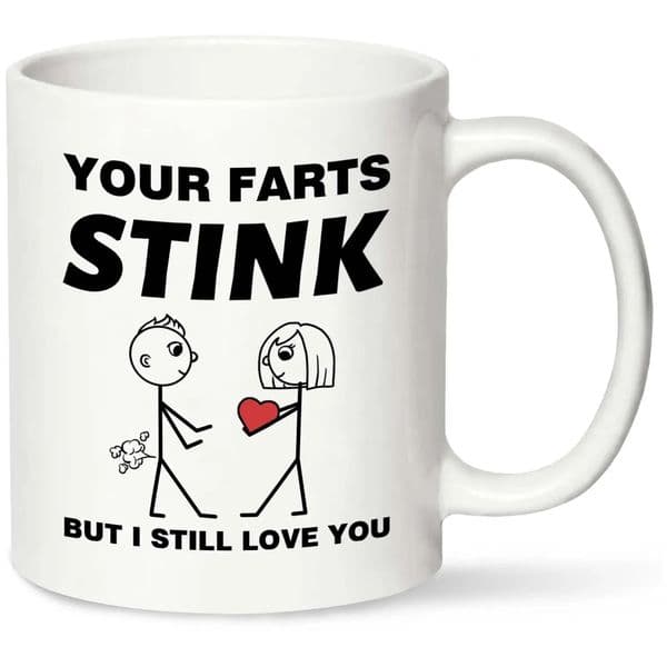 1pc your farts stink but I still love you Coffee MugValentines Day gift from women to menanniversary gift320ml 250109BJ