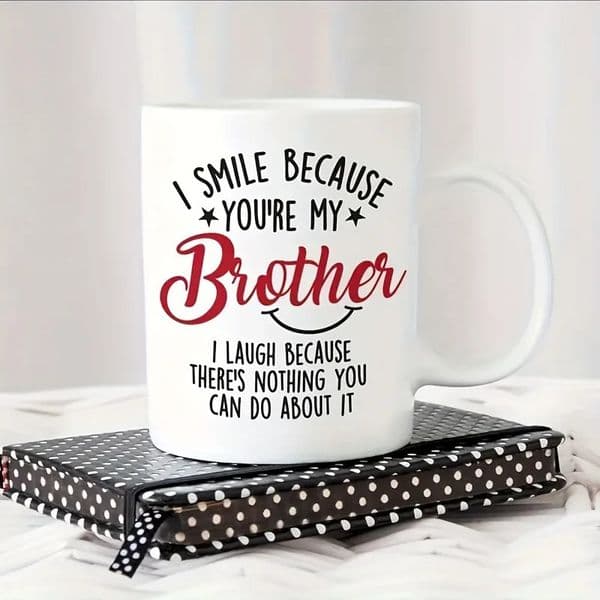 1PC Ceramic Coffee mugFun teacup gift for brothers Christmas Halloween Thanksgiving Birthday and Valentines Day unique n 250109BJ