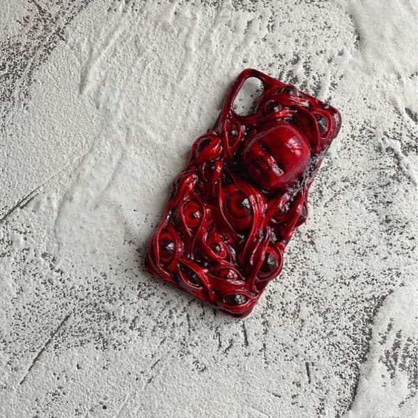 3D Red Gothic Decoden Eyeball Bloody 2925 Baby designer custom Horror Scary phone case for iphone 14 13 12 11 X Xr Xs Pro Max Case