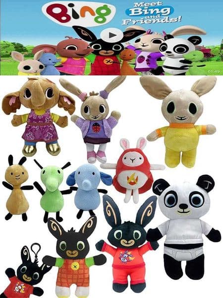 2026 New 15-35Cm Cartoon Bing Rabbit Plush Toy Fnaf Friends Flop Sula Elephant Panda Bear Stuffed Animal Doll For Girls Designer