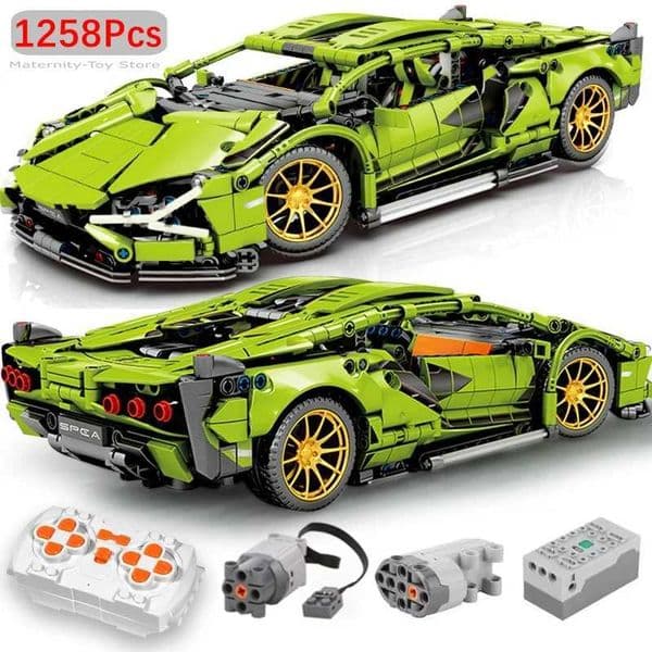 1 14 Technical Bugatti Building Blocks Lamborghini Hypercar Racing Car Model Assemble Vehicle Bricks Toys For Boys Child Gifts XJ250702