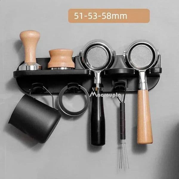 51/54/58mm Wall Mount Coffee Set Storage Rack Puching Free Espresso Coffee Portafilters Holder Coffeeware Organizer Accessories 250107BJ