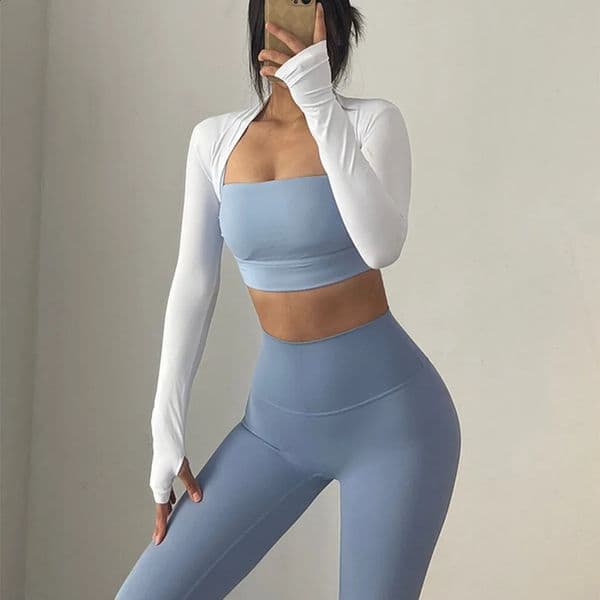 Dancing Ballet Shawl Women Long Sleeve Yoga Shirts Fitness Crop Top Running Tight Sports Coat Quick Dry Workout Sportswear 250106z
