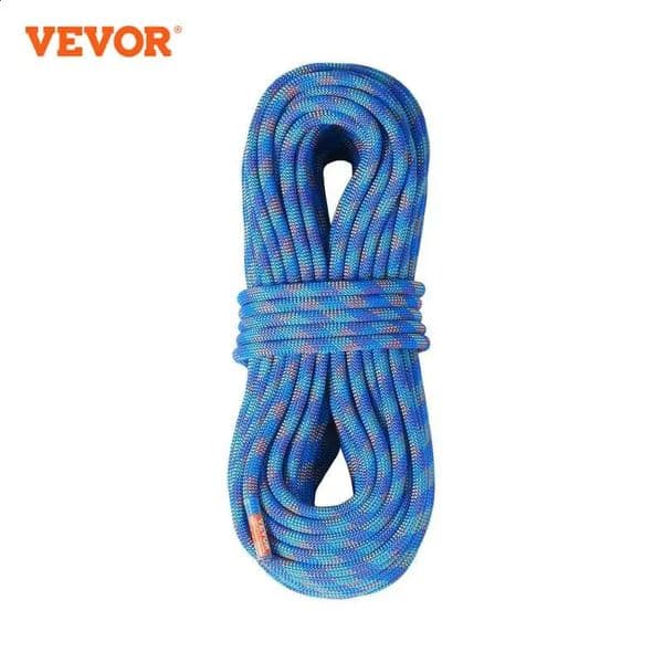 VEVOR 102mm 131164197230ft Outdoor Rock Climbing Rope 25KN Breaking Tension Stretchable Fiber with Steel Snap Hooks 250106z