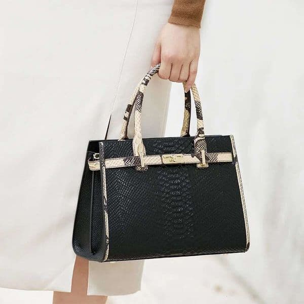 ZOOLER Brand Original Single Shoulder Bag Business Women Black Animal Pattern Purses High End#Yc350