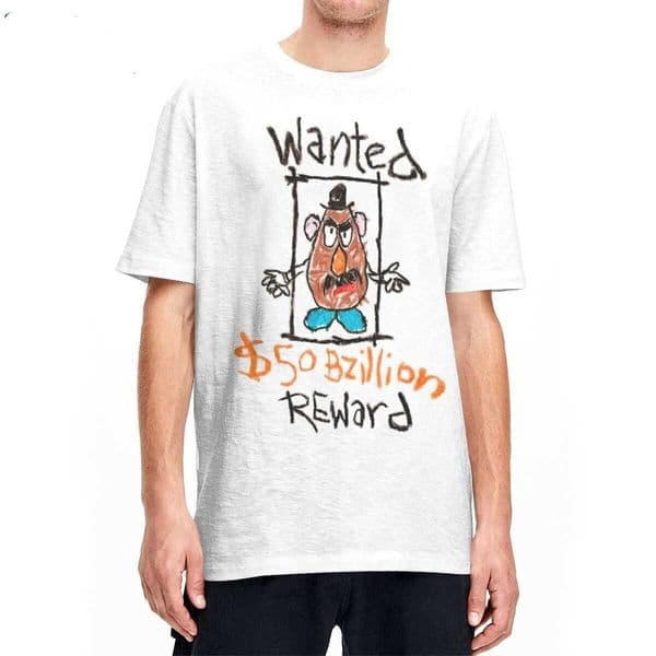 Wanted Mr Potato Mens T Shirts Unique Tees Round Neck T-Shirts Pure Cotton Birthday Present Clothing X2501131