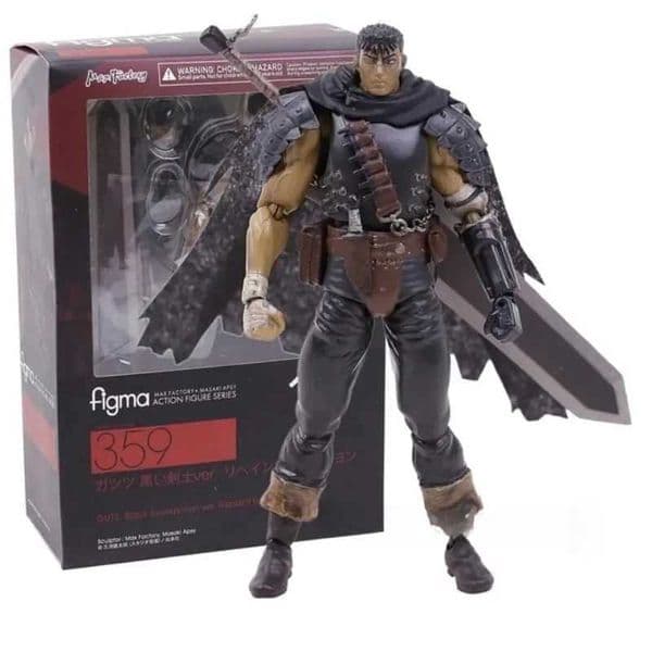 Action Toy Figures 17cm Game Berserk Beruseruku Figma 359 Black Swordman Figure Anime Action Figure PVC New Collection Figures Toys Y250111JWU9