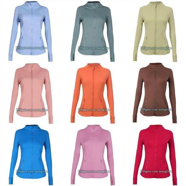 Women Yoga Jacket Line Decoration Activewear Quick-Dry Stylish Fitness Sweatshirt Workout and Jogging Solid Color Sports Gym Coat Breathable Comfortable Jacket