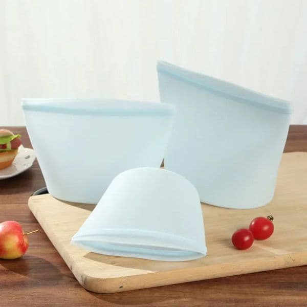 Silicone Food Zip Bag Leakproof Containers Reusable Fresh-keeping Bag Cup Fresh Bag Ziplock Lock Food Storage Bag Fresh Wrap