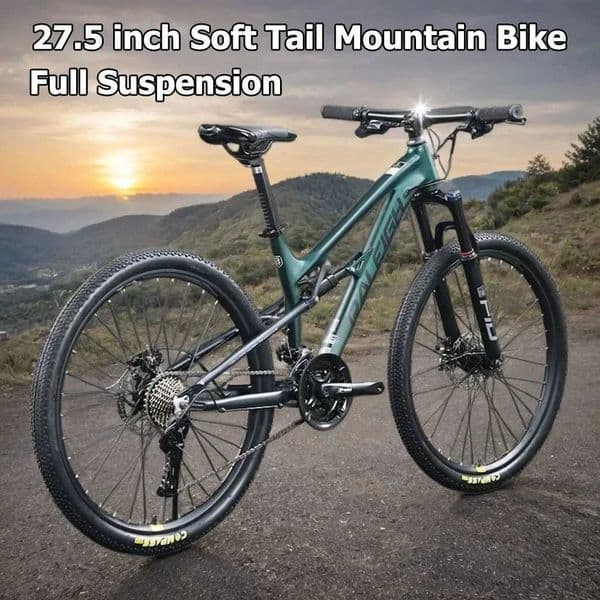 Mountain Bike Es se mtb 26/27.5 Inch Mtb Soft Tail Mountain Bike Aluminum Frame DH 27/30 Speed Downhill Bicycle Full Suspension Cross Country Bicicleta Road
