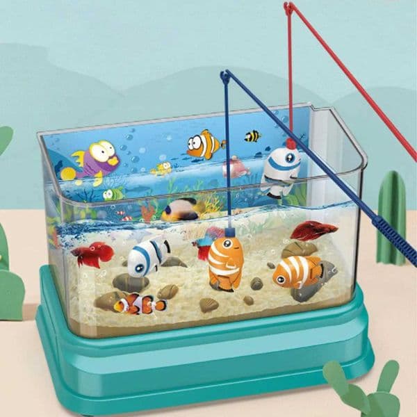 Play House Simulation Can Keep Real Fish Electricity Music Light Fish Tank Magnet Set Childrens Education Toy W250113