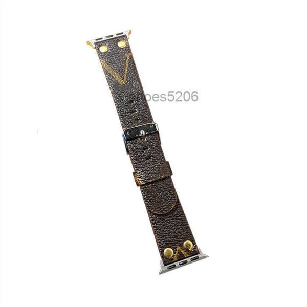Smart Straps designer Applewatch Bands Rivet Genuine Leather Buckle for iWatch Luxurys Designer 38mm 40mm 41mm 42MM 44MM 45mm 49mm 4 5 6 7 8 9 Se Ultra Bracelet 1pc P2QB