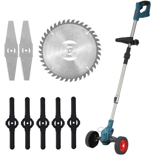 15000 RPM Battery Powered Weed Eater Cordless, 6'' Electric Weed Brush Cutter Heavy Duty, Striming Weed Trimmer