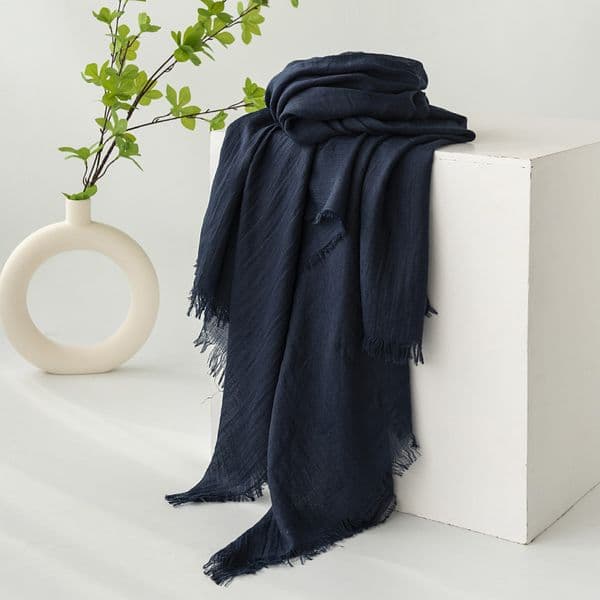 1-301 Women's all-match tassel shawl thickened neck scarf for warmth in solid color