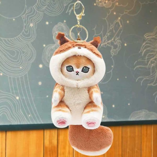 Game stuff animal And Toy Kawaii Mofusand Long Tailed Forest Animals Series Plush Cute Stuffed Shark Cat Soft Doll Keychain Gift For Birthday Kids Designer