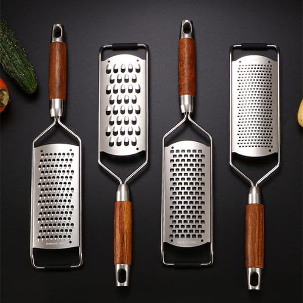 Stainless Steel Cheese Graters Wood Handle Turnip Grater Potato Shredder Kitchen Household Gadgets